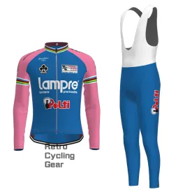 2013 lampre Retro Long Sleeve Cycling Kits