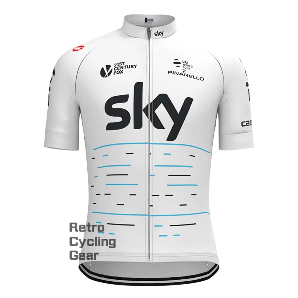 2017 white sky Retro Long Sleeve Cycling Kits