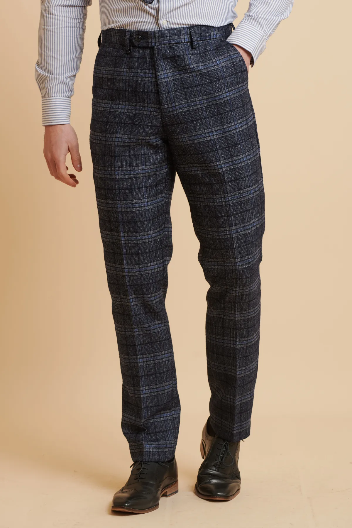 ANDY - Blue Check Three Piece Suit