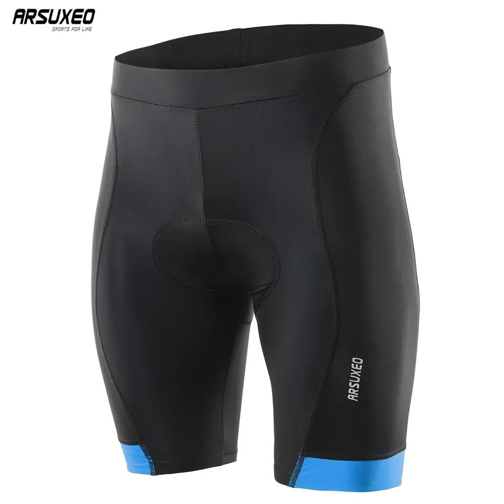 ARSUXEO Men's 3D Padded Cycling Shorts MTB Bicycle Compression Shorts