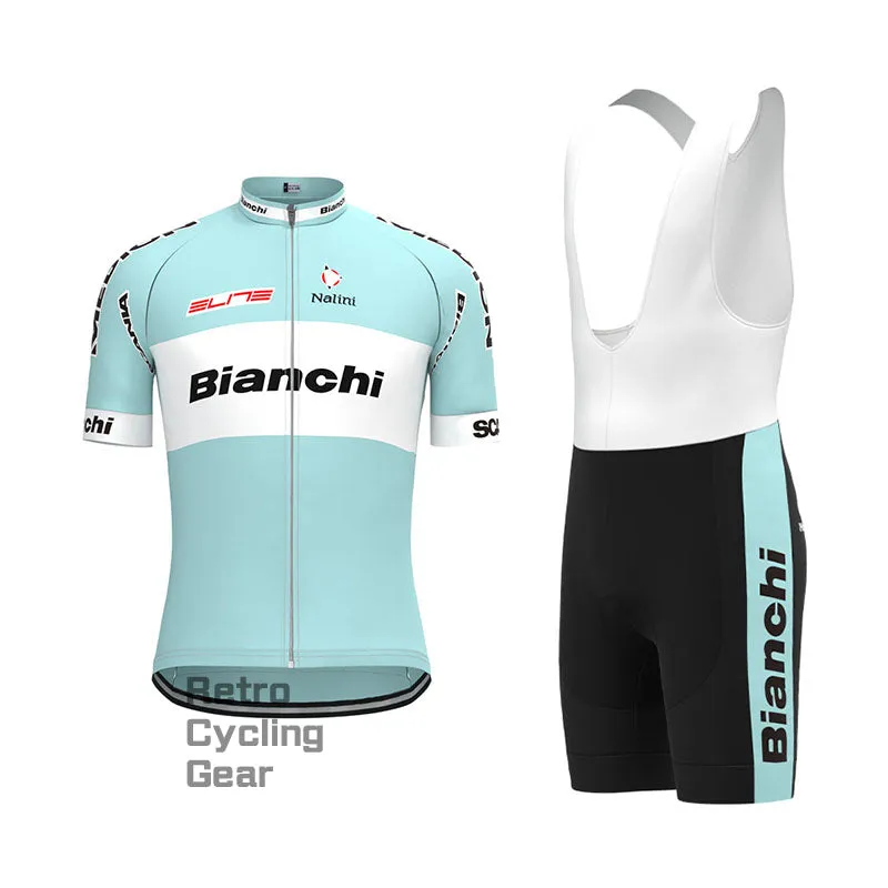 Bianchi Grey Green Retro Long Sleeve Cycling Kit