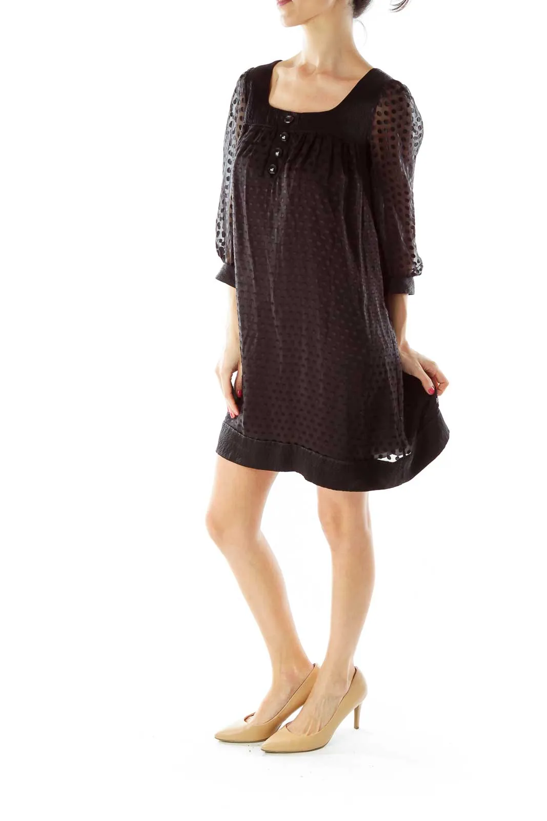 Black Polka-Dot Doll Dress