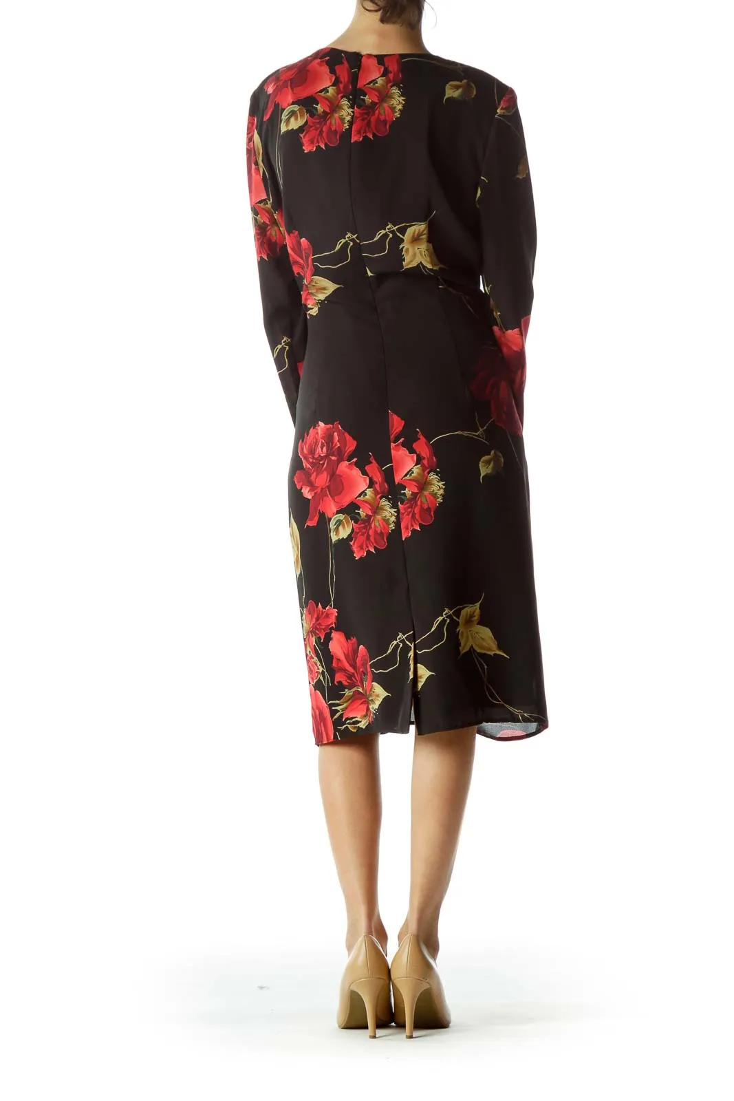 Black Rose Floral Dress