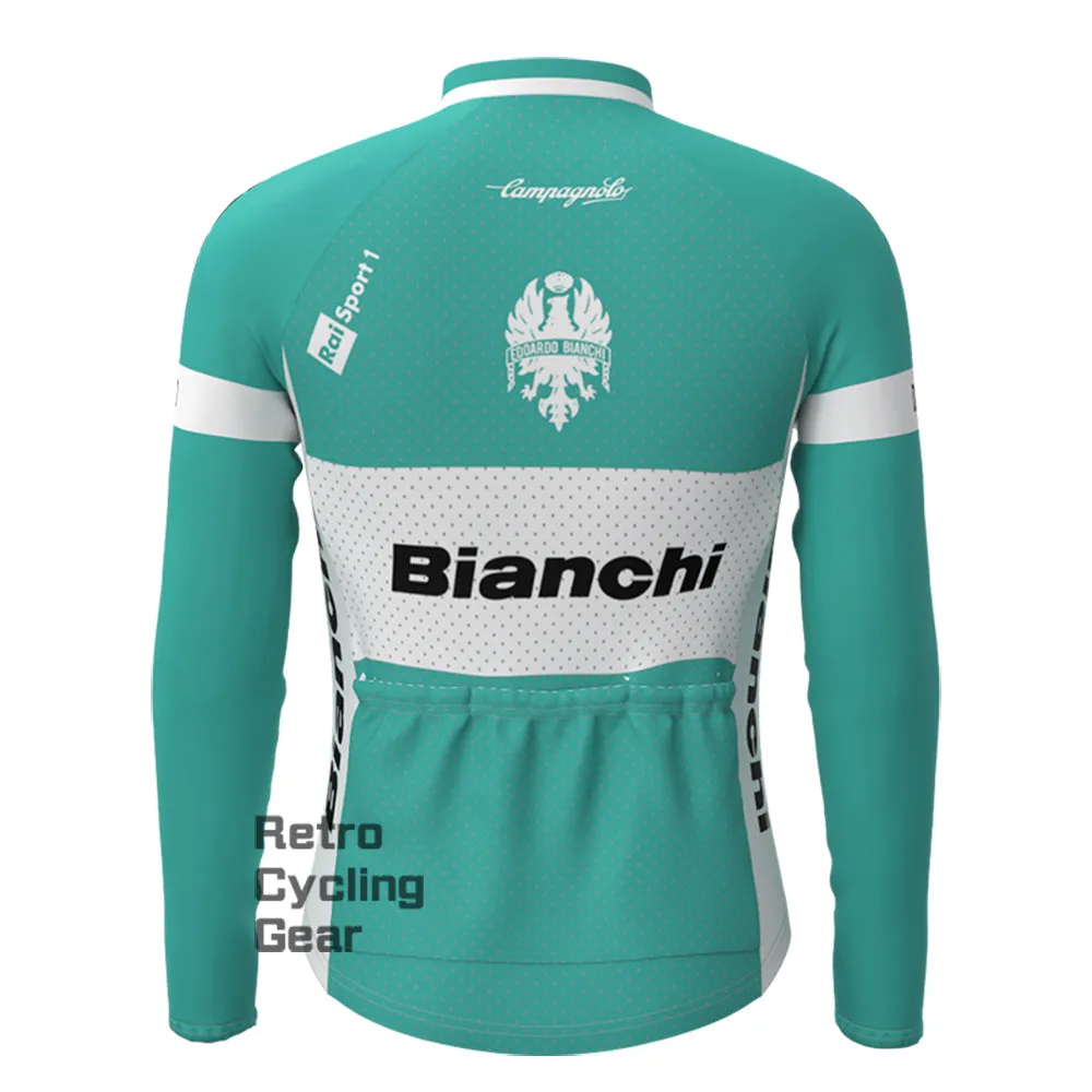 blue Bianchi Fleece Long Cycling Kits