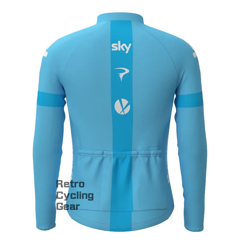 Blue sky Fleece Retro Long Cycling Kits