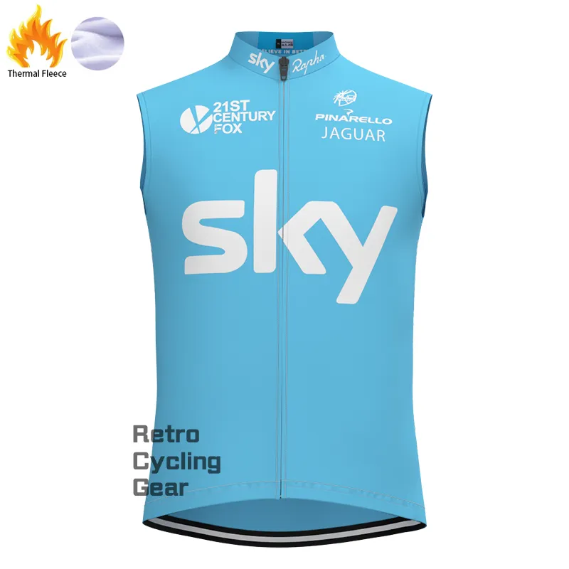 Blue sky Fleece Retro Long Cycling Kits