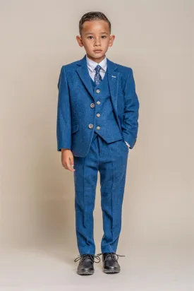 Boys Orson Blue Three Piece Suit