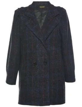 Checked Trench Coat - L