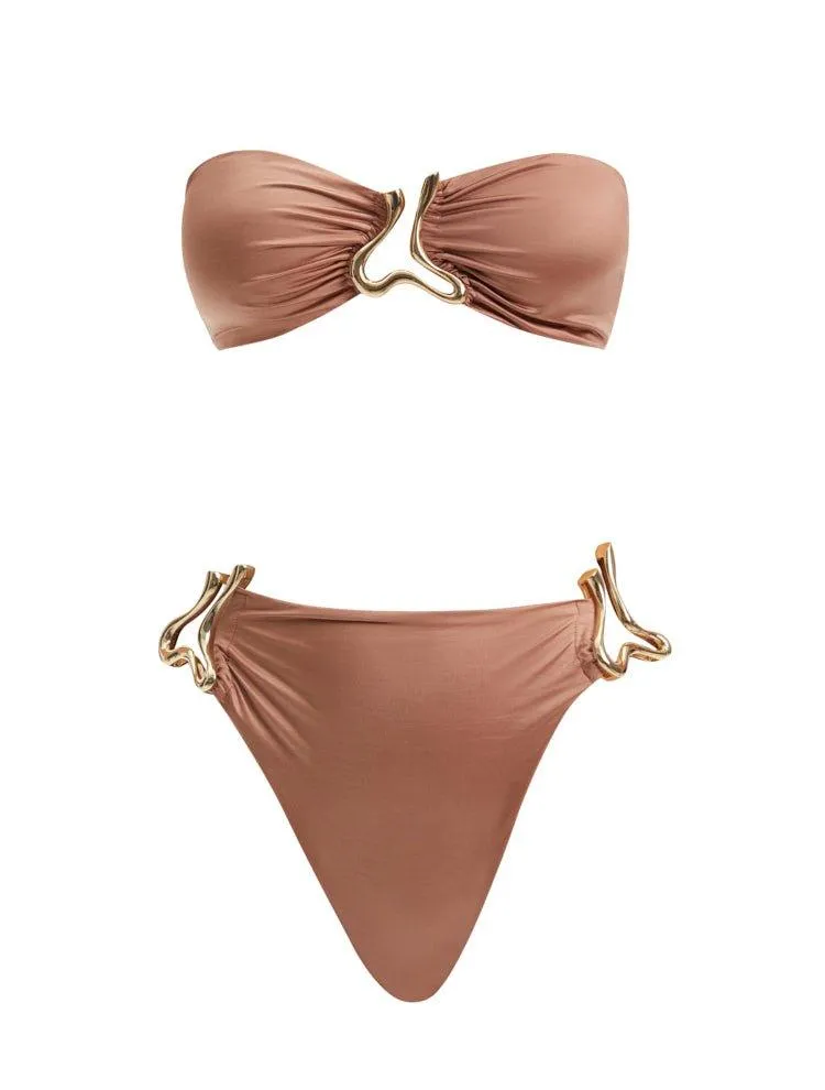 Clyde Brown Bikini Set