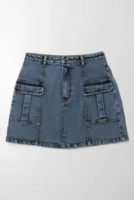 Denim Skirt Blue