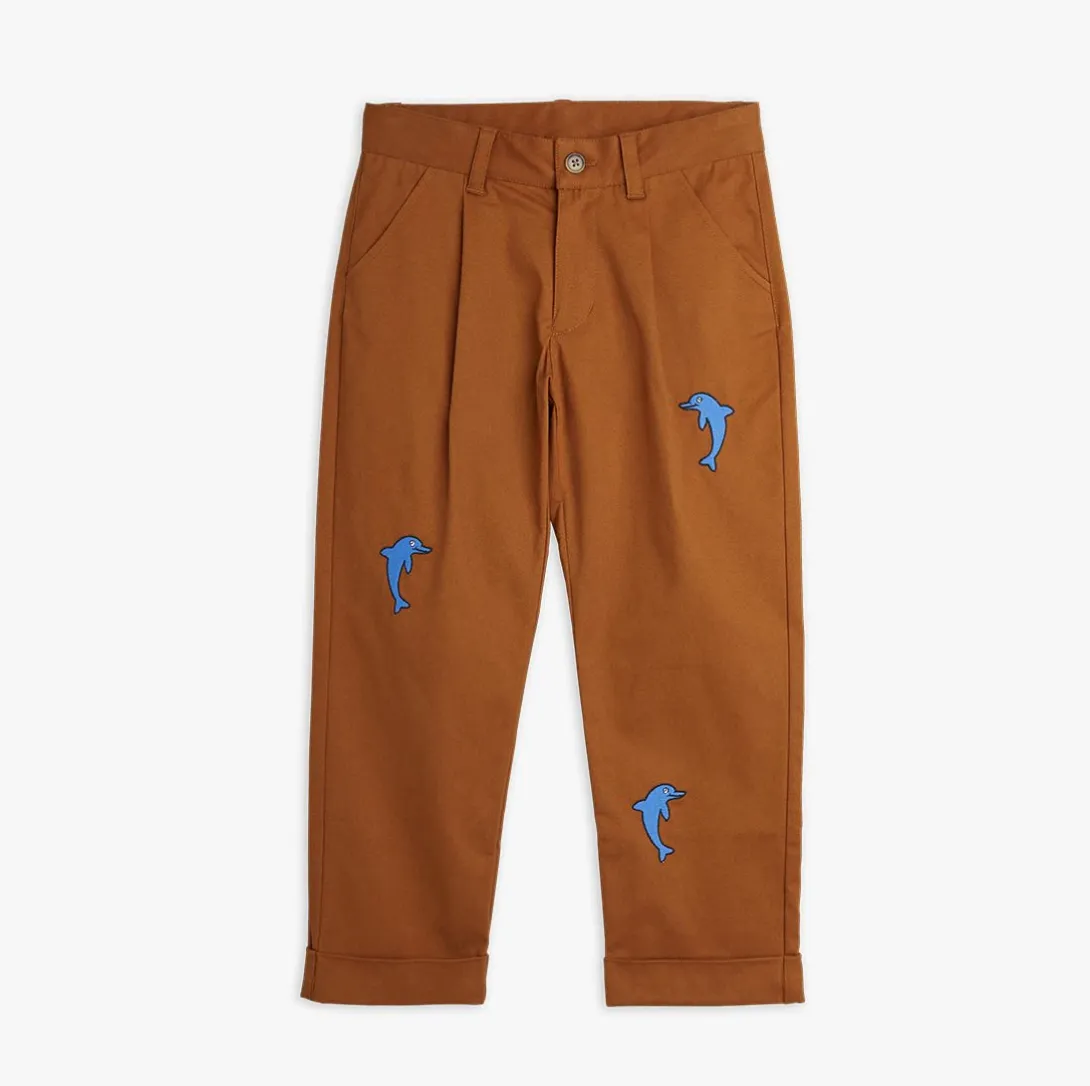 DOLPHIN EMBROIDERED CHINOS