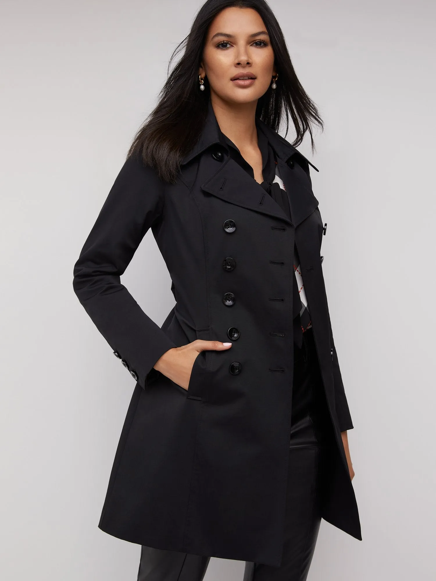 Double-Breasted City Trench Coat