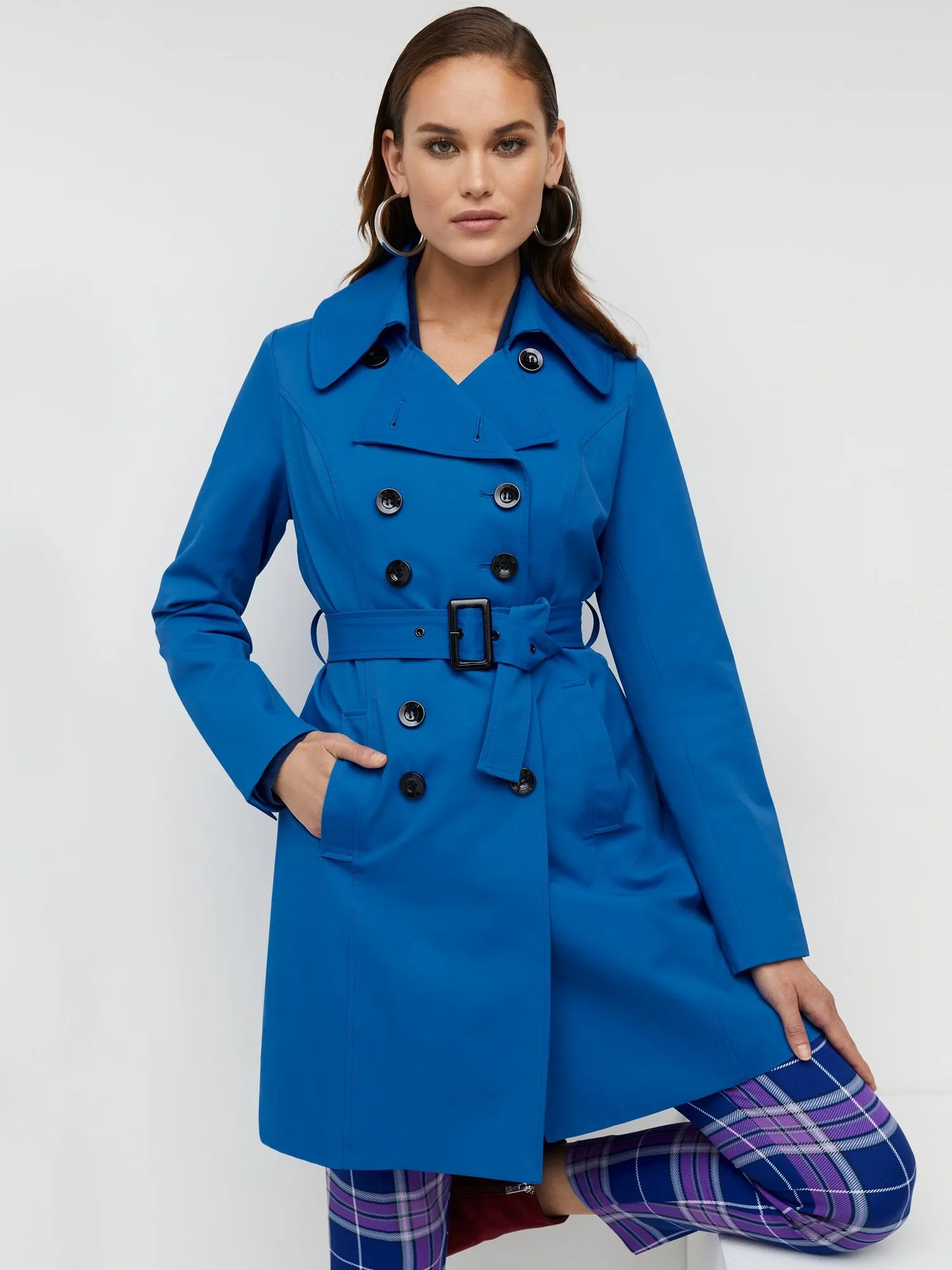 Double-Breasted City Trench Coat