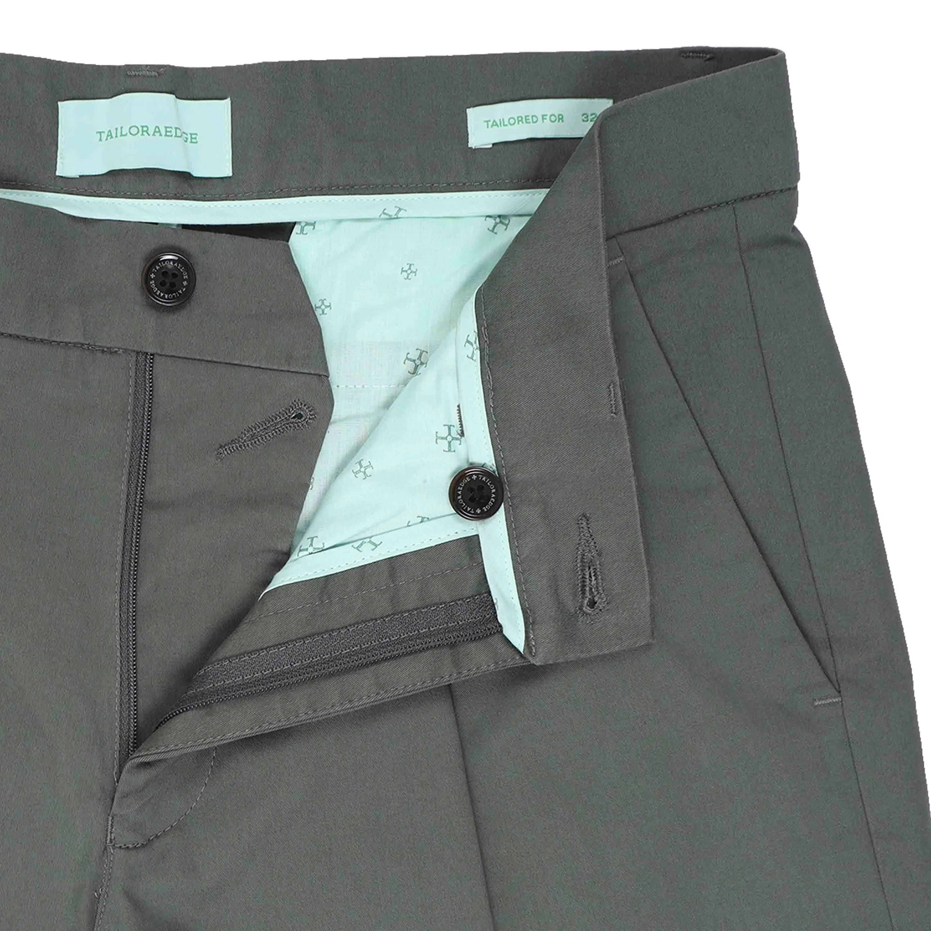 Essential Pleated Olive Fine Twill Pant