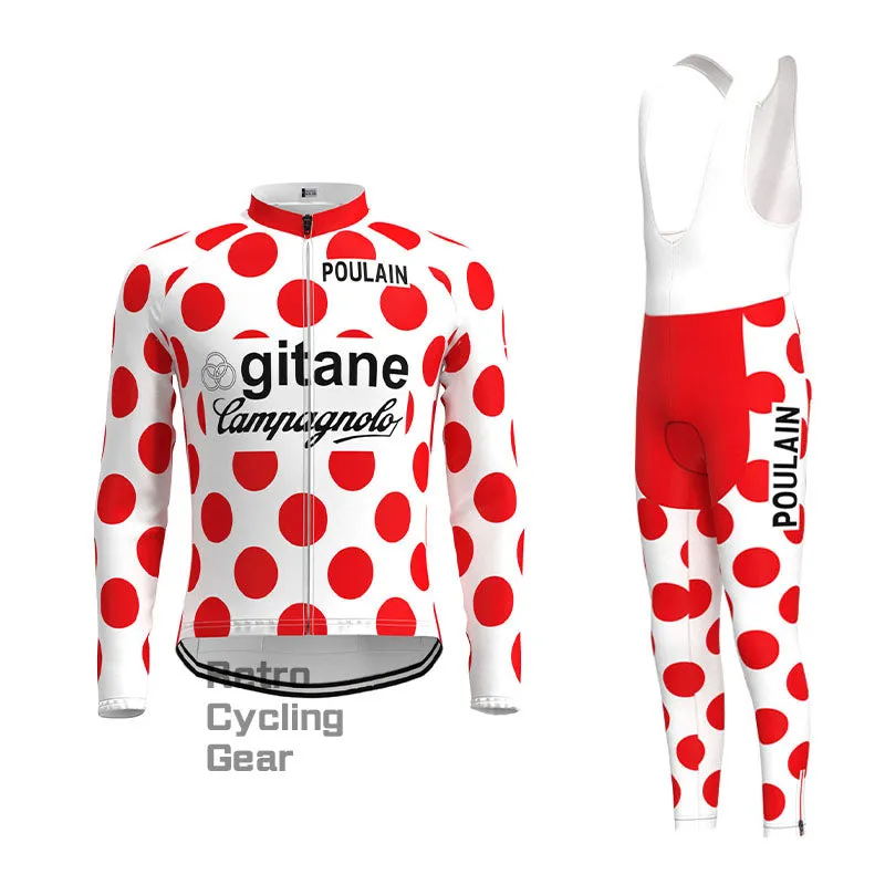 gitane Red dot Retro Long Sleeve Cycling Kit