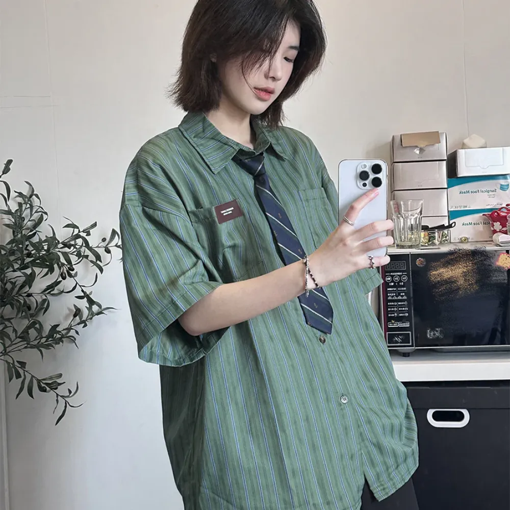 “Japanese Retro Striped” Shirts