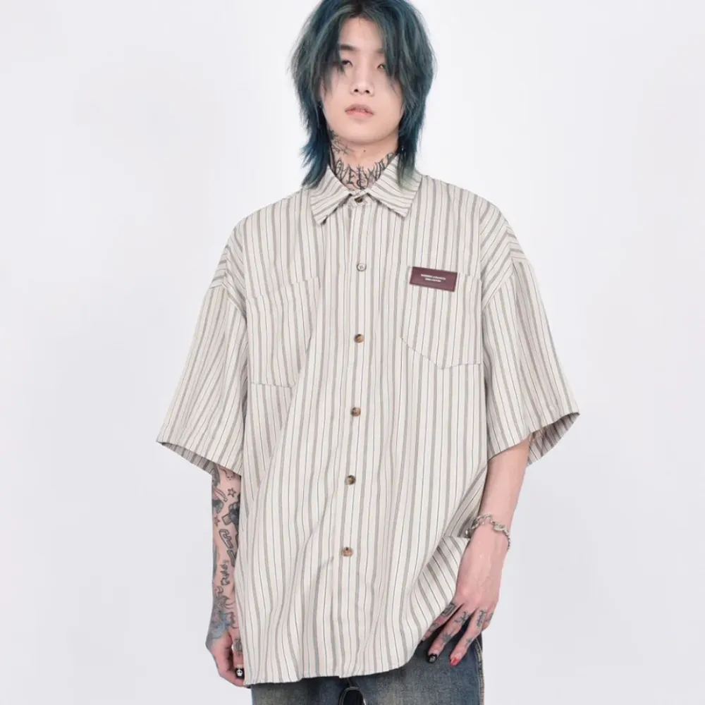 “Japanese Retro Striped” Shirts