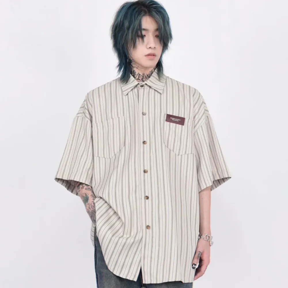 “Japanese Retro Striped” Shirts