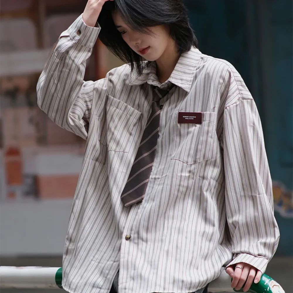 “Japanese Retro Striped” Shirts