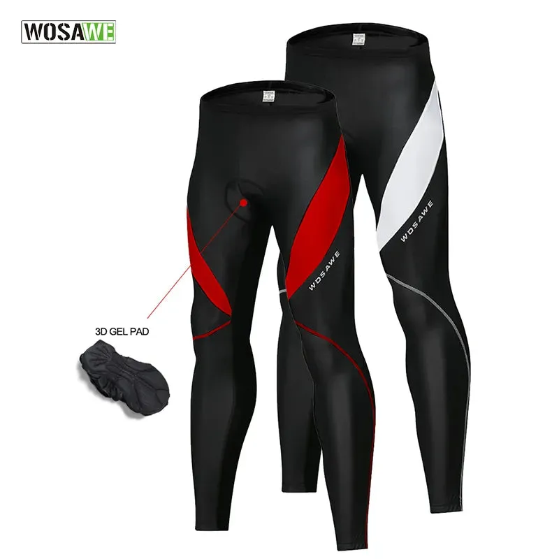 Men Cycling Trouser Tights Bicycle Bike 3D Gel Padded Reflective Legging MTB Bike Spring Autumn Cycling Pants