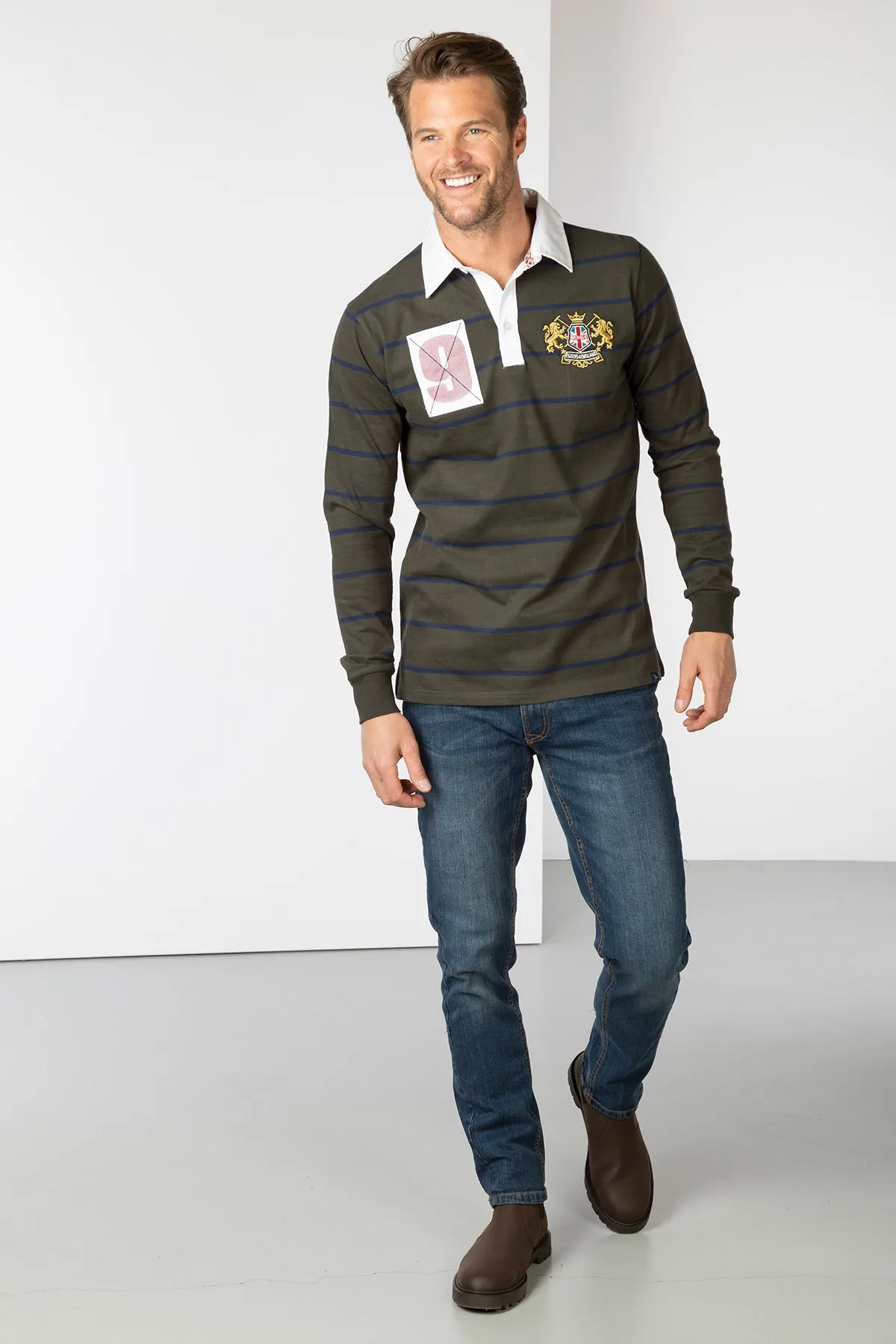 Men's Striped Rugby Shirt - Patley