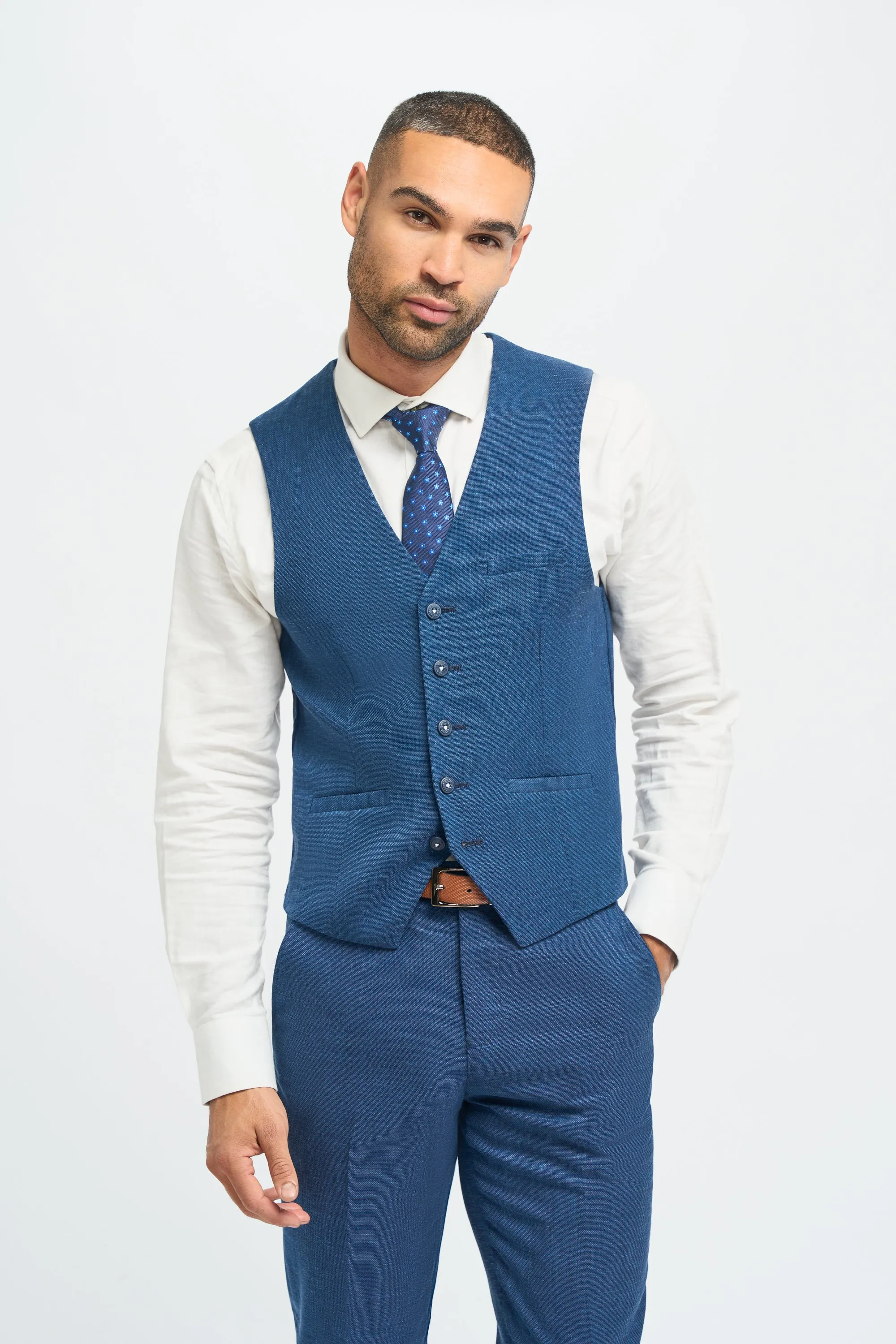 Miami Blue Three Piece Suit