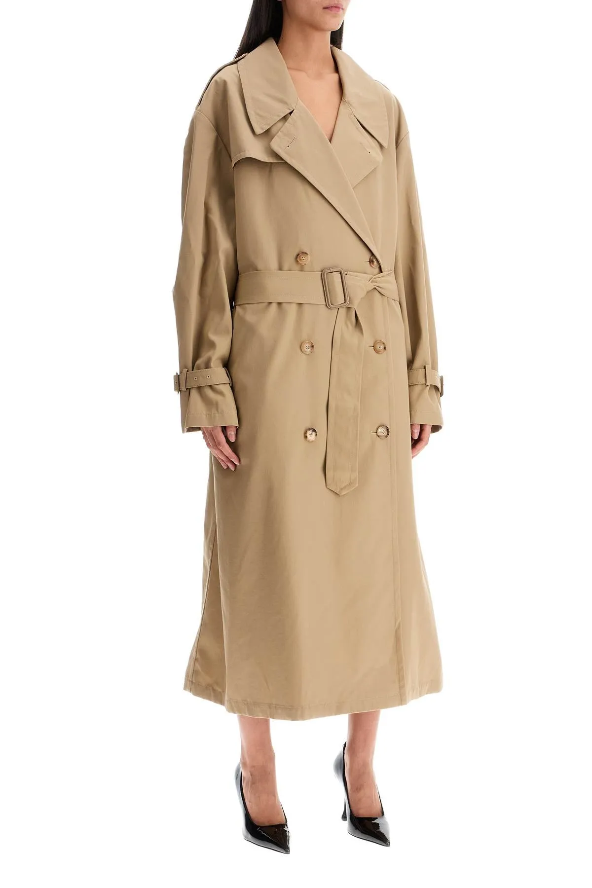 Moschino Double-Breasted Trench Coat With