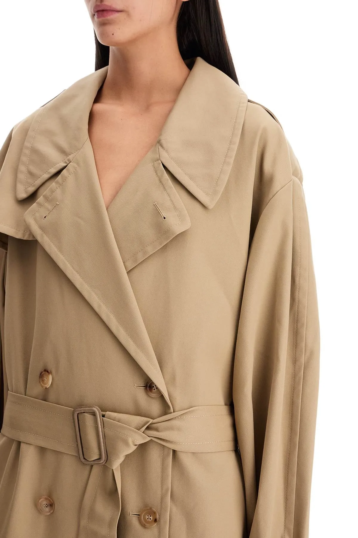 Moschino Double-Breasted Trench Coat With