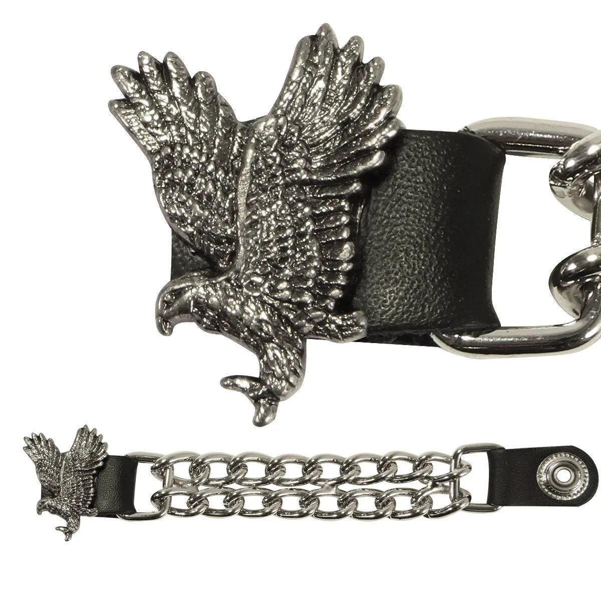 Motorcycle Flying Eagle Leather Vest Extender