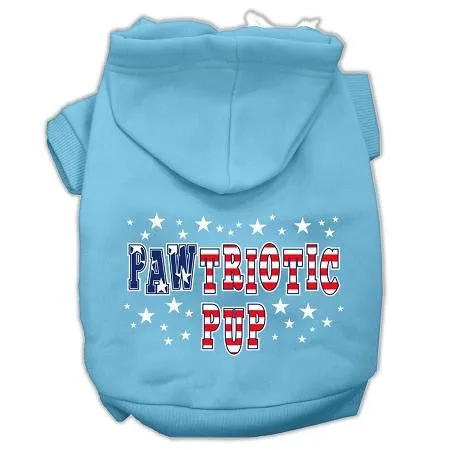 Pawtriotic Pup Screen Print Pet Hoodies Baby Blue M (12)