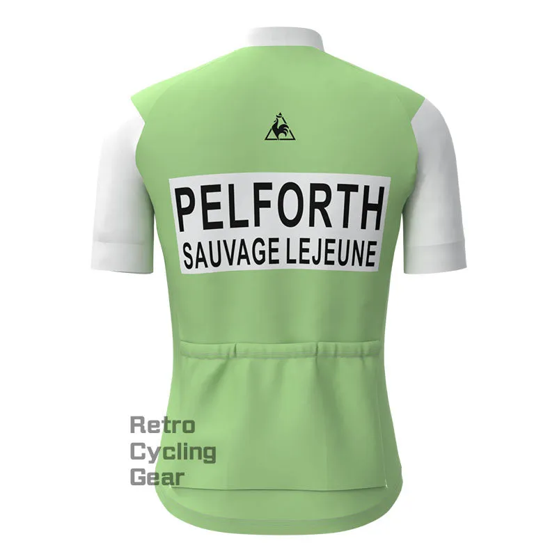 PELFORTH Mint Green Retro Short Sleeve Cycling Kit