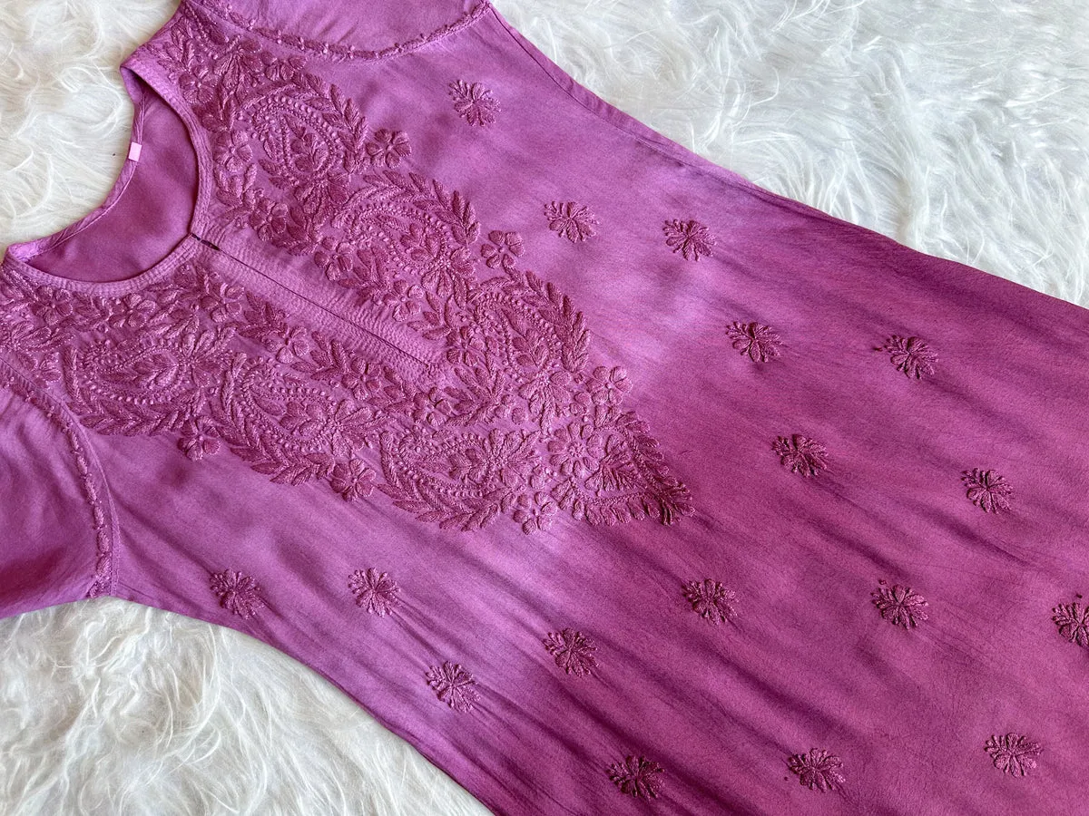 Riva Rayon Ombre Chikankari Kurtis