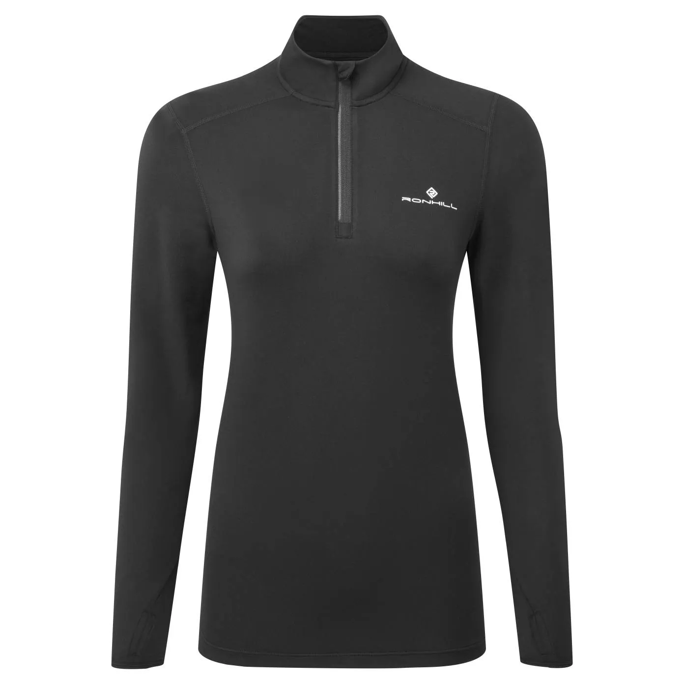 Ronhill Core Thermal Half Zip (Womens) - Black/Bright White