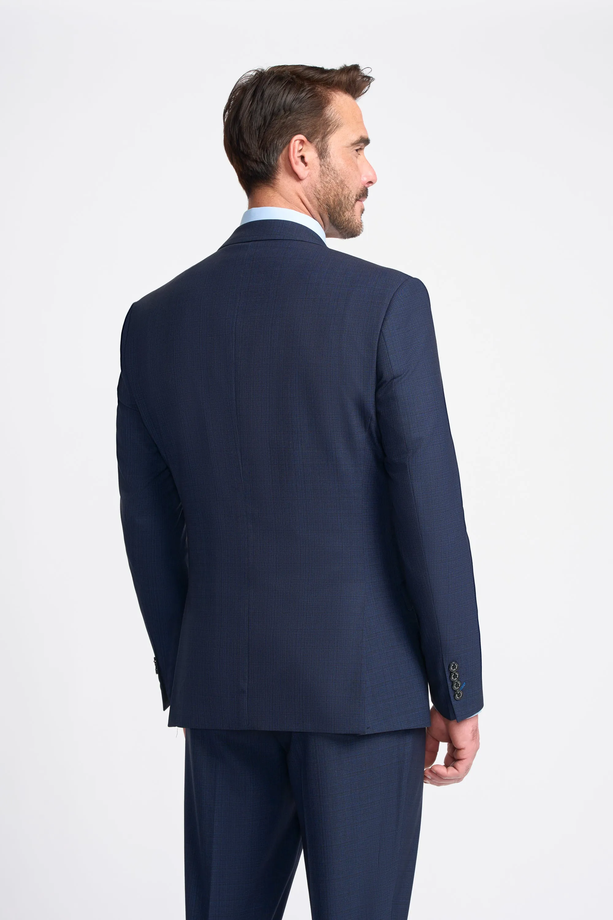 Seeba Navy Long Three Piece Suit