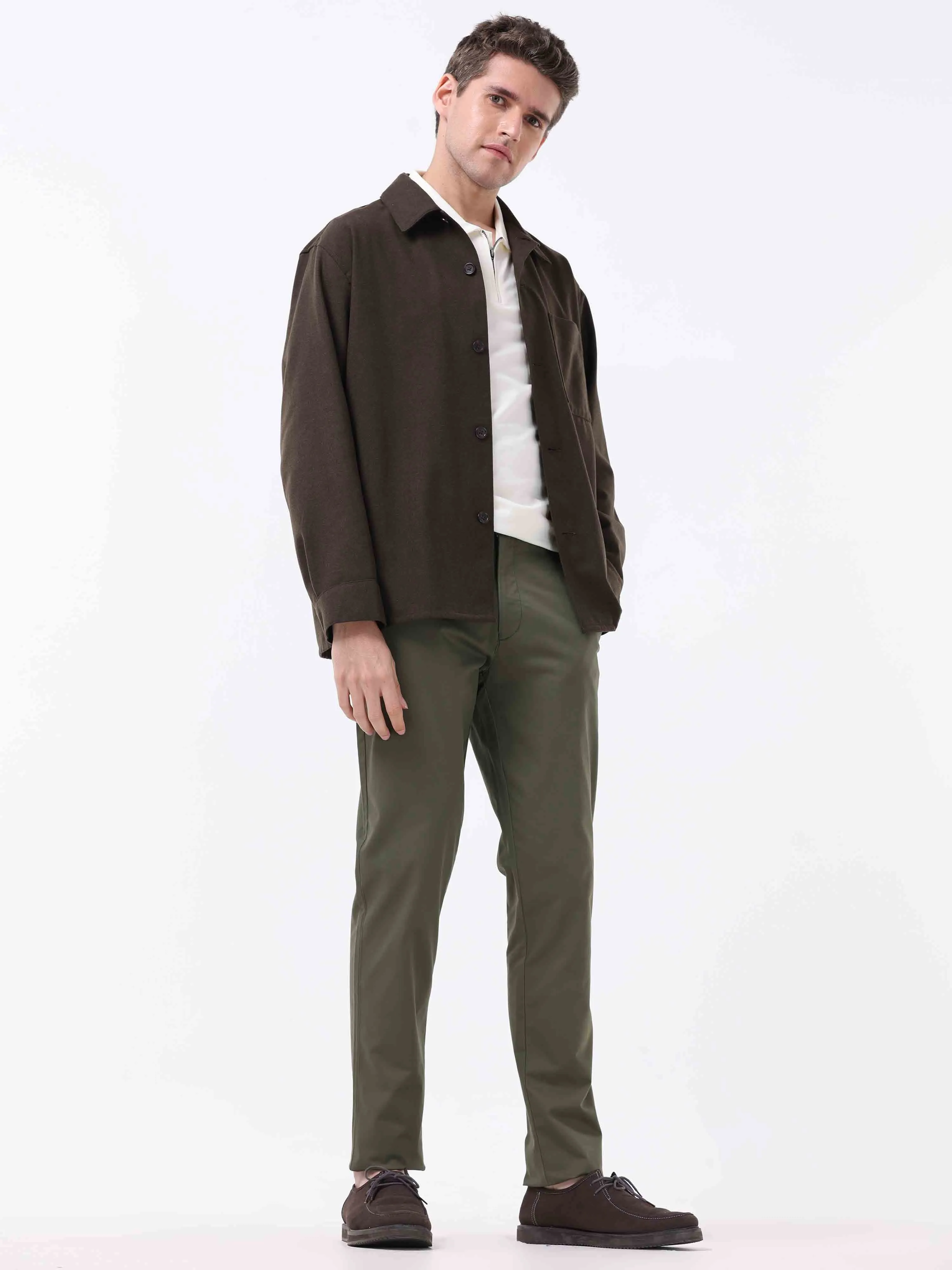 Semi Liquid Statement Olive Chino