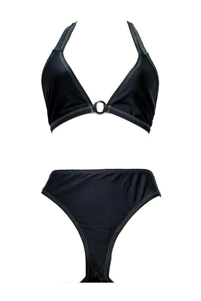 Sexy Black Bikini Set Single Padded - Fancy Bra Panty Set