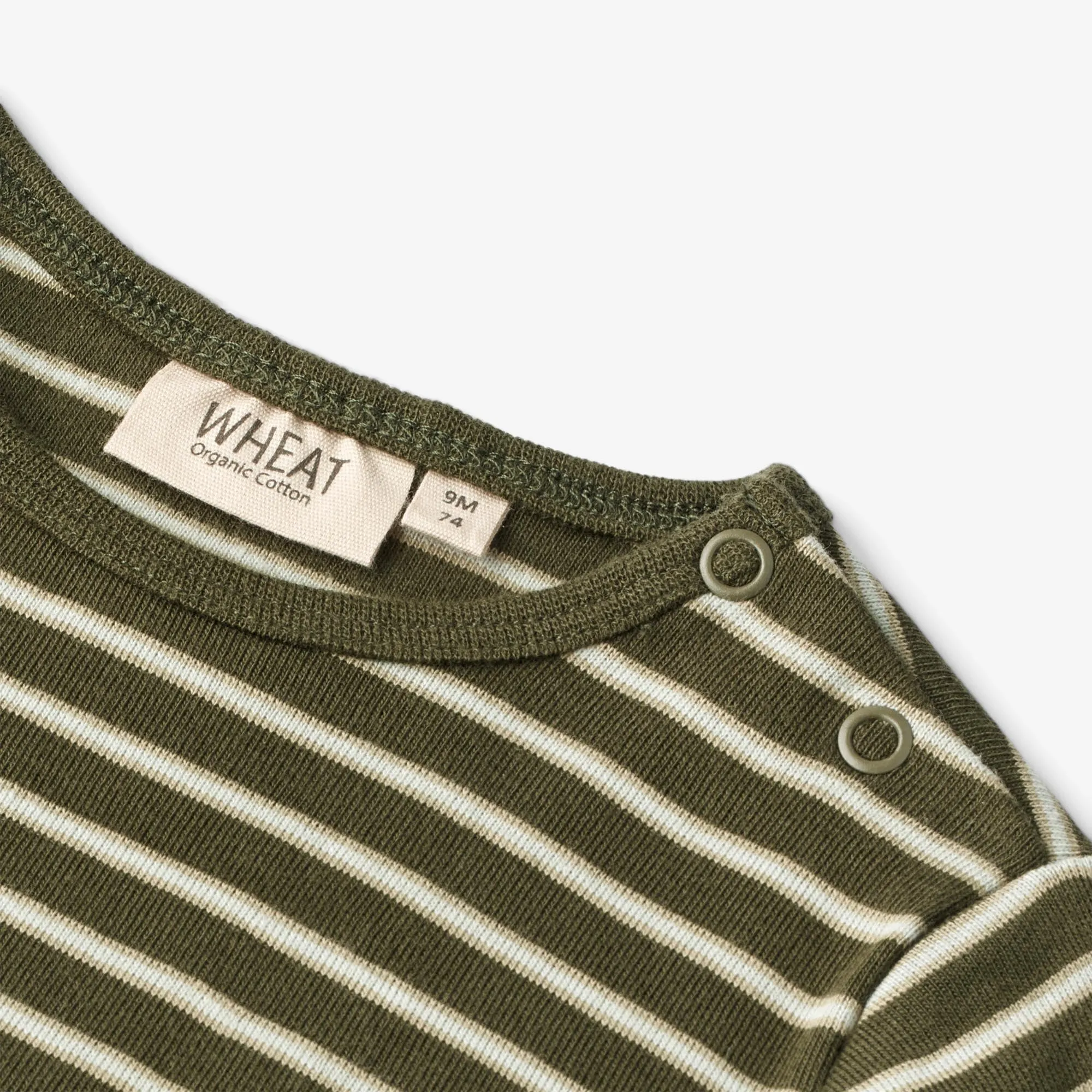 T-Shirt Stig | Baby - dark green stripe