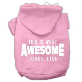 This Is What Awesome Looks Like Dog Pet Hoodies Light Pink Size Xs (8)