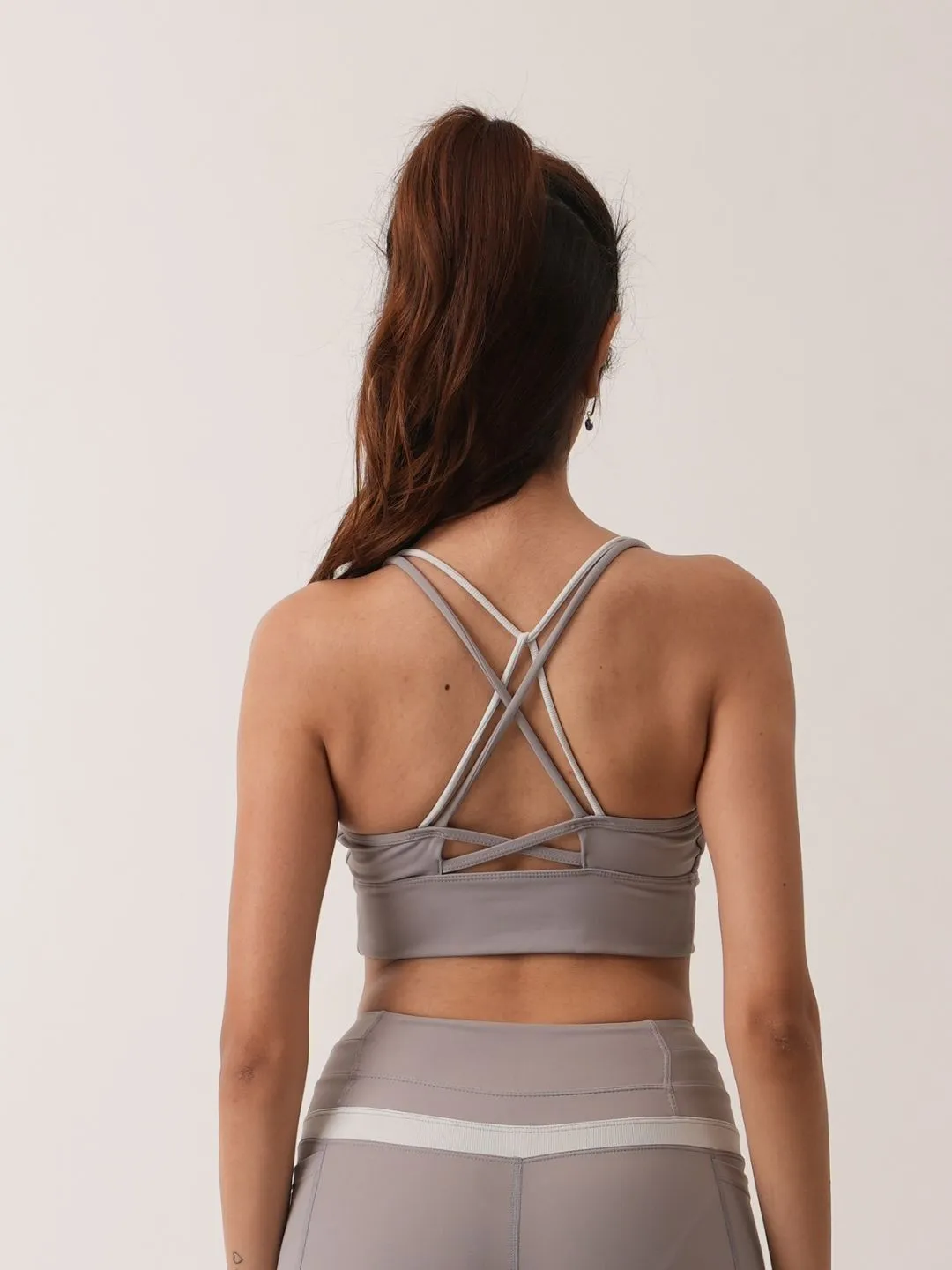 Toned Down Sports Bra in Stone Grey