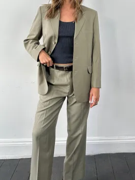 Vintage Wool Single Breasted Suit - 40R/W30