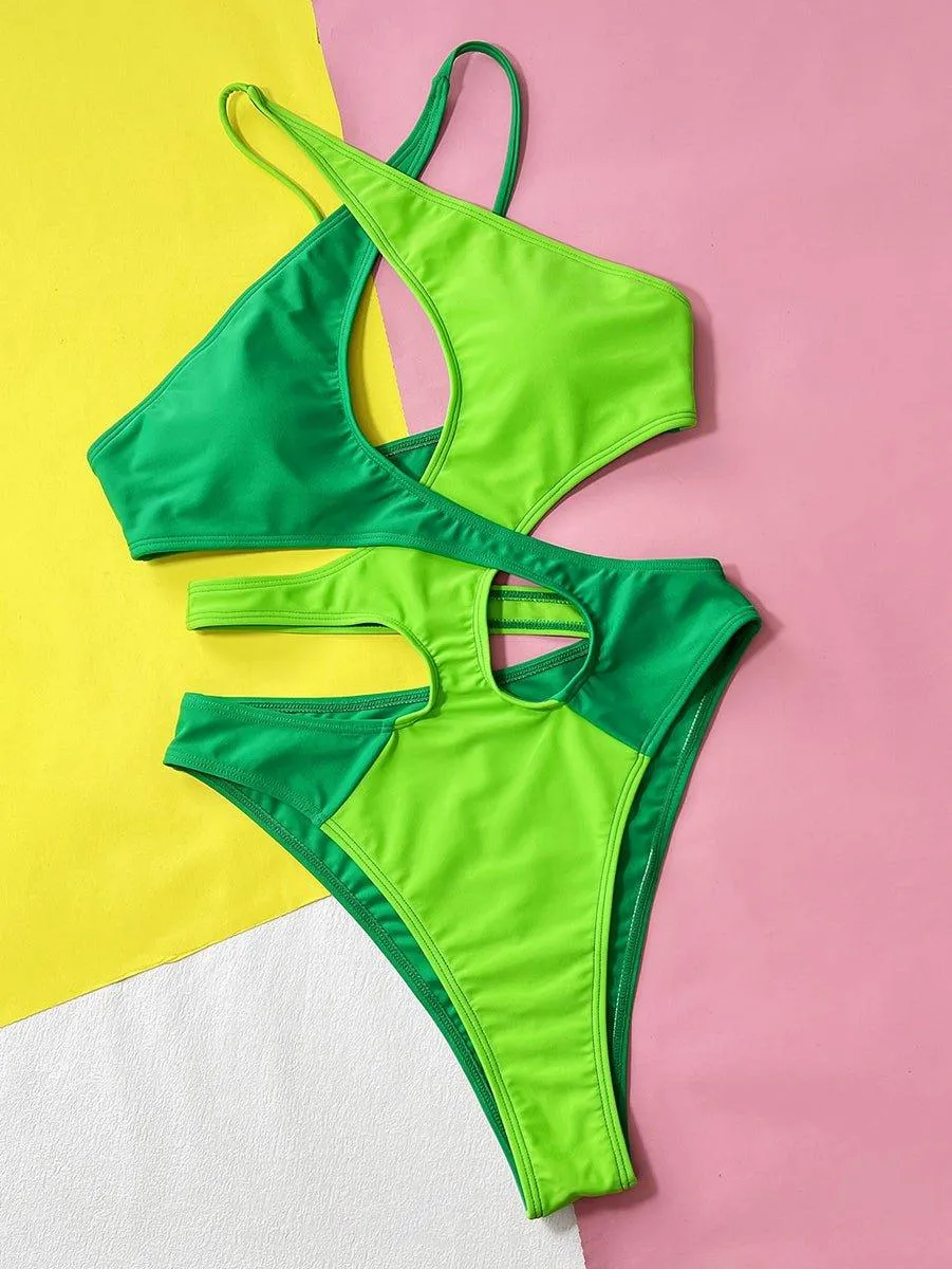 Women's One Piece Swimsuit with Sexy Cut Out Detail - GFIT Swimwear