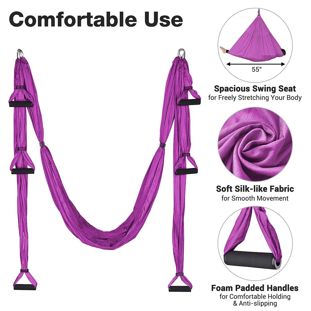 Yescom Yoga Swing Aerial Yoga Inversion Sling with Ceiling Hooks